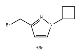 3-(bromomethyl)-1-cyclobutyl-1H-pyrazole hydrobromide 구조식 이미지