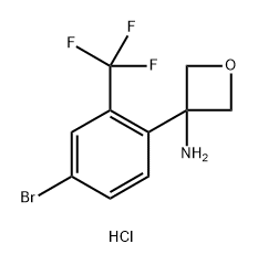 3-[4-bromo-2-(trifluoromethyl)phenyl]oxetan-3-amine hydrochloride Structure