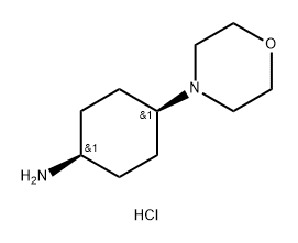 Cyclohexanamine, 4-(4-morpholinyl)-, hydrochloride (1:2), cis- Structure