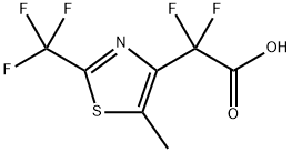 2,2-difluoro-2-[5-methyl-2-(trifluoromethyl)-1,3-thiazol-4-yl]acetic acid Structure