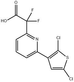 2-[6-(2,5-dichlorothiophen-3-yl)pyridin-2-yl]-2,2-difluoroacetic acid 구조식 이미지