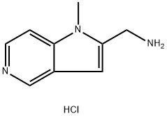 1H-Pyrrolo[3,2-c]pyridine-2-methanamine, 1-methyl-, hydrochloride (1:2) 구조식 이미지