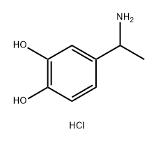 4-(1-aminoethyl)benzene-1,2-diol hydrochloride Structure