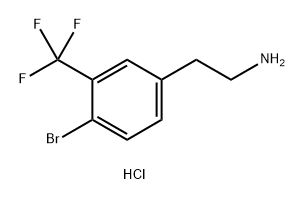 2-[4-bromo-3-(trifluoromethyl)phenyl]ethan-1-ami
ne hydrochloride Structure