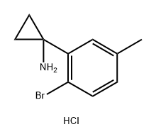 1-(2-bromo-5-methylphenyl)cyclopropan-1-amine
hydrochloride Structure