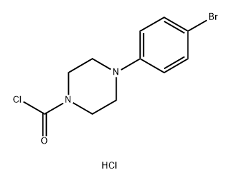 4-(4-bromophenyl)piperazine-1-carbonyl chloride hydrochloride Structure