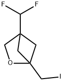 4-(Difluoromethyl)-1-(iodomethyl)-2-oxabicyclo[2.1.1]hexane 구조식 이미지