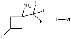 Cyclobutanamine, 3-fluoro-1-(trifluoromethyl)-, hydrochloride (1:1) Structure