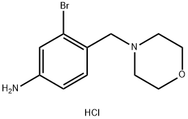 3-bromo-4-[(morpholin-4-yl)methyl]aniline
hydrochloride Structure