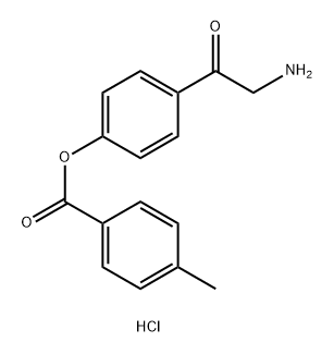 4-(2-aminoacetyl)phenyl 4-methylbenzoate hydrochloride Structure