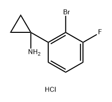 1-(2-bromo-3-fluorophenyl)cyclopropan-1-amine hydrochloride Structure