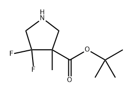 tert-butyl 4,4-difluoro-3-methyl-pyrrolidine-3-carboxylate Structure