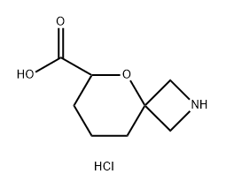 5-oxa-2-azaspiro[3.5]nonane-6-carboxylic acid hydrochloride Structure