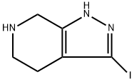 3-iodo-4,5,6,7-tetrahydro-1H-pyrazolo[3,4-c]pyridine Structure