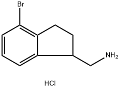 1-(4-bromo-2,3-dihydro-1H-inden-1-yl)methanami
ne hydrochloride Structure