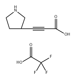 3-(pyrrolidin-3-yl)prop-2-ynoic acid, trifluoroacetic acid Structure