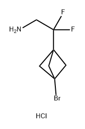 2-{3-bromobicyclo[1.1.1]pentan-1-yl}-2,2-difluoroethan-1-amine hydrochloride Structure