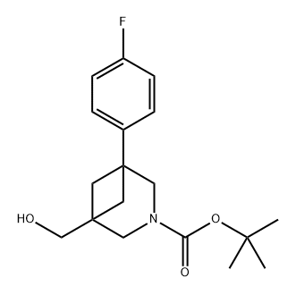 tert-butyl 1-(4-fluorophenyl)-5-(hydroxymethyl)-3-azabicyclo[3.1.1]heptane-3-carboxylate Structure