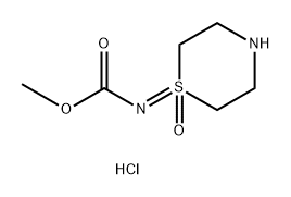 methyl N-(1-oxo-1lambda6-thiomorpholin-1-ylidene)carbamate hydrochloride Structure