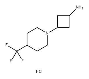 3-[4-(trifluoromethyl)piperidin-1-yl]cyclobutan-1-a
mine dihydrochloride Structure