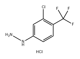 3-chloro-4-(trifluoromethyl)phenyl]hydrazine hydrochloride Structure