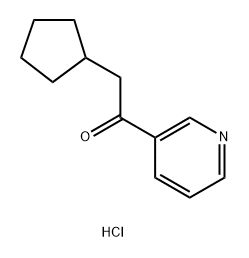2-cyclopentyl-1-(pyridin-3-yl)ethan-1-one hydrochloride Structure