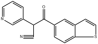 3-(1-benzothiophen-5-yl)-3-oxo-2-(pyridin-3-yl)propanenitrile Structure