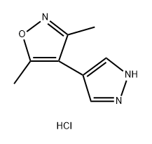 3,5-dimethyl-4-(1H-pyrazol-4-yl)-1,2-oxazole hydrochloride Structure