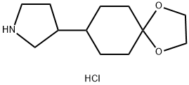 3-{1,4-dioxaspiro[4.5]decan-8-yl}pyrrolidine hydrochloride Structure