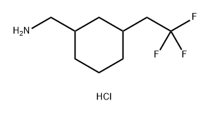 1-[3-(2,2,2-trifluoroethyl)cyclohexyl]methanamine hydrochloride, Mixture of diastereomers Structure