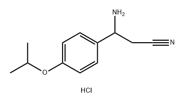 3-amino-3-[4-(propan-2-yloxy)phenyl]propanenitrile hydrochloride Structure