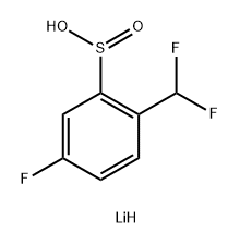 lithium(1+) 2-(difluoromethyl)-5-fluorobenzene-1-sulfinate Structure