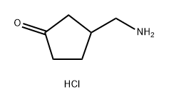 3-(aminomethyl)cyclopentan-1-one hydrochloride Structure