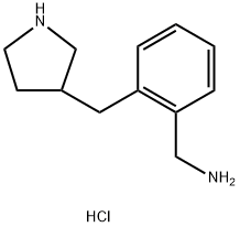 1-{2-[(pyrrolidin-3-yl)methyl]phenyl}methanamine dihydrochloride Structure