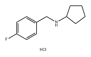 N-[(4-fluorophenyl)methyl]cyclopentanamine hydrochloride 구조식 이미지