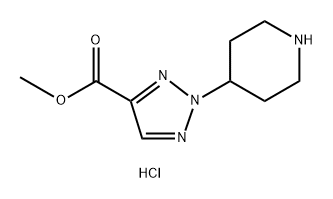 methyl 2-(piperidin-4-yl)-2H-1,2,3-triazole-4-carboxylate hydrochloride 구조식 이미지