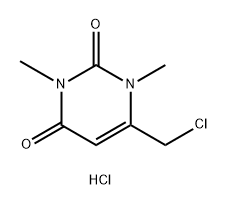 6-(chloromethyl)-1,3-dimethyl-1,2,3,4-tetrahydropyrimidine-2,4-dione hydrochloride 구조식 이미지