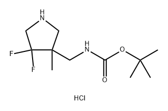 tert-butyl N-[(4,4-difluoro-3-methylpyrrolidin-3-yl)methyl]carbamate hydrochloride Structure