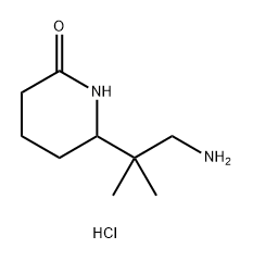 6-(1-amino-2-methylpropan-2-yl)piperidin-2-one
hydrochloride Structure