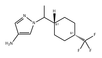 cis-1-[1-[4-(trifluoromethyl)cyclohexyl]ethyl]pyrazol-4-amine Structure