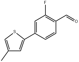 2-fluoro-4-(4-methylthiophen-2-yl)benzaldehyde Structure