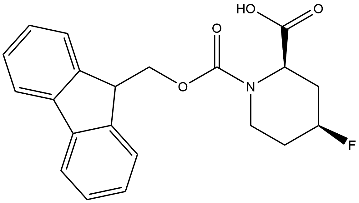 1-(9H-Fluoren-9-ylmethyl) (2R,4S)-4-fluoro-1,2-piperidinedicarboxylate Structure