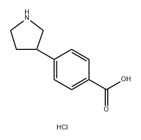 Benzoic acid, 4-(3-pyrrolidinyl)-, hydrochloride (1:1) Structure