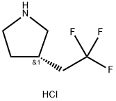 (3S)-3-(2,2,2-trifluoroethyl)pyrrolidine hydrochloride Structure