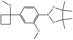 1,3,2-Dioxaborolane, 2-[2-methoxy-4-(1-methoxycyclobutyl)phenyl]-4,4,5,5-tetr... Structure