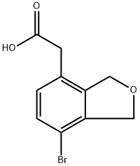 2-(7-Bromo-1,3-dihydroisobenzofuran-4-yl)acetic acid 구조식 이미지