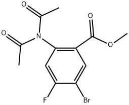 Methyl 5-bromo-2-(diacetylamino)-4-fluorobenzoate Structure