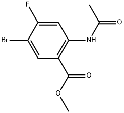 Methyl 2-(acetylamino)-5-bromo-4-fluorobenzoate Structure