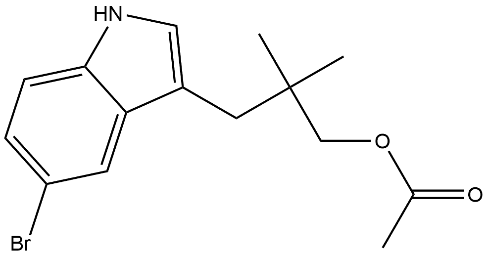 3-(5-bromo-1H-indol-3-yl)-2,2-dimethylpropyl acetate Structure