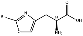 (S)-2-Amino-3-(2-bromooxazol-4-yl)propanoic acid 구조식 이미지